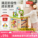 Hape【歐盟品質】六面體早教盒子繞珠配對滾珠 益智玩具兒童節(jié)日禮物 開心農場游戲盒 1-3Y E1810