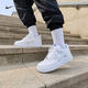 耐克（NIKE）空軍一號女鞋小銀勾運動鞋夏新款四勾NIKE AIR FORCE 1休閑鞋 CT1990-100 白色/皇家藍/黑/輕盈緩震 36