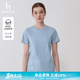 哈吉斯（HAZZYS）女裝 夏款女士印花圓領休閑T恤衫女ASTSE0BBX52 藍色BL M (160/84A 38)