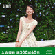 森馬（Semir）連衣裙女夏季鏤空蝴蝶結收腰2026優雅法式浪漫碎花裙109326114030