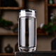 PRISTEA水晶杯喝水杯原礦養生帶蓋杯茶杯密封車載茶水杯男士杯茶七夕禮物 直身杯300ml