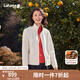 LAFUMA樂飛葉抓絨衣女士 秋冬輕便環保保暖開衫立領外套LFJA5CR60 天鵝白PW S (36)160/80A