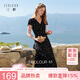 三彩【理想裙】2026夏季新款法式蕾絲V領碎花裙A字裙連衣裙浪漫長裙M
