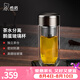 希諾（heenoor）茶水分離玻璃杯男士商務(wù)簡約創(chuàng)意泡茶杯過濾車載便攜水杯高檔禮盒 本色260ml