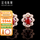 廷亮1克拉鴿血紅緬甸紅寶石耳釘18K金鑲嵌鉆石彩寶耳環(huán) 一對（現(xiàn)貨）