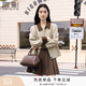 香影復古工裝風短款外套女2026秋季新款休閑英倫風小個子翻領風衣 米咖 L 165/88A/110-125斤