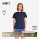 AIGLE 艾高T恤cooltouch涼感短袖羅紋圓領內搭女士 帝國深藍 BF622 L (170/92A)