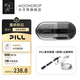 水月雨音樂膠囊PILL 藍牙耳機耳夾式AI降噪藍牙6.0真無線開放式不入耳高音質跑步運動通話音樂耳機禮物 黑色+黑色掛繩+【雷】止旋鎖扣