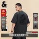 杰克·瓊斯（JACK&JONES）26年夏季男裝【涼感】短袖t恤男款潮流寬松度假風印花休閑半袖 E44黑砂色 3XL （195）