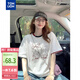 唐獅（TonLion）2026夏季女短袖T恤純棉減齡上衣時尚好看白色百搭早春上衣