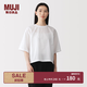 MUJI 女式 涼感罩衫T恤上衣打底衫女款內搭女裝短袖 26年夏季BC2Q6C6S 白色 L （165/88A）