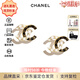 香奈兒（CHANEL）經典雙C珍珠耳釘優雅氣質精致耳墜 生日禮物送女友七夕送禮 黑白撞色ABC996-B16125-NW385 均碼