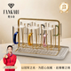 梵卡奇（FANKAQI）七夕禮物冷水壺玻璃耐高溫家用大容量白開水杯套裝涼水壺 六色透明杯+珠點杯架+瀝水托盤