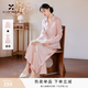 香影國風輕薄襯衫套裝裙女2026秋季新款開衫疊穿吊帶裙粉色兩件套 銀牡丹色 XL 170/92A/125-140斤