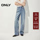 ONLY2026春季新款酷感復(fù)古水洗高腰寬松直筒牛仔褲女|126132098 J33 350水洗牛仔藍(lán) L L標(biāo)準(zhǔn)褲長