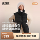 波司登（BOSIDENG）羽絨服馬甲女短款立領時尚寬松休閑氧氣系列加厚保暖外套 黑色8056 M 165/88A 體重約125-140斤