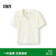 森馬（Semir）針織衫女夏季短款純色polo領短袖緊身顯瘦辣妹套頭衫101325107005