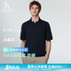 HAZZYS【情侶款】哈吉斯男女裝 26新款夏季海鷗領短袖polo衫 藏青色NV -男款 L （175/96A 48）
