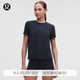 lululemon丨Jersey 女士訓練經典剪裁短袖T恤 *文字徽標 LW3KMGS 海軍藍 XS /4