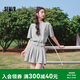 森馬（Semir）套裝女夏季短款百褶裙斜肩開叉上衣2026小性感兩件套109326117005
