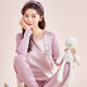 英博倫春秋女大童內衣套裝萊卡棉少女學(xué)生兒童秋衣秋褲保暖睡衣 85358粉紫 圓領(lǐng) 175