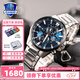 卡西歐（CASIO）商務休閑皮帶鋼帶手表男日韓腕表防水石英男士手表送男友七夕禮物 EFR-303DB-2AVUPR