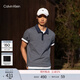 Calvin KleinJeans【純棉透氣】26春夏男士復古休閑ck刺繡條紋短袖T恤POLO衫