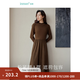 茵曼（INMAN）2025秋冬女裝新款燈芯絨連衣裙新品長袖休閑針織禮服中長裙子 咖啡色 S