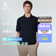 HAZZYS【情侶款】哈吉斯男女裝 26新款夏季海鷗領短袖polo衫 藏青色NV -男款 L （175/96A 48）