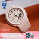 卡西歐（CASIO） 男表女表卡西歐手表男女情侶表學生時尚運動表太陽能雙顯電子表 GMA-S2100-4A甜美少女粉