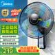 美的（Midea）【五葉颶風】工業遙控壁扇/掛壁式商居兩用金屬扇120°廣角搖頭定時電風扇工廠通風吊扇 FW40-11AR