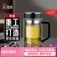 希諾雙層玻璃杯帶把手高檔泡茶杯子男家用辦公透明水杯XN-6723 450mL