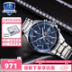卡西歐（CASIO） 手表男edifice世界時間時尚商務休閑鋼帶送男友石英表防水男表 EFS-S510D-2AVUPR人造藍寶石鏡面