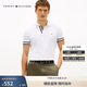 Tommy Hilfiger【鑲邊袖口】26春夏男修身短袖T恤/【撞色翻領(lǐng)】珠地POLO 【鑲邊修身】白色YCF L (推薦：150-165斤)