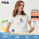 斐樂（FILA） 女裝官方女士短袖T恤夏季休閑運動內搭t恤百搭短T上衣 標準白-F51W328152FWT M （165/84A/M）
