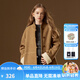 ELLE KIDS童裝 美拉德仿皮草外套女兒童冬季新款皮毛一體立領大衣 卡其色 165 (M)