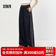 森馬（Semir）森柔|牛仔褲女夏蕾絲花邊闊腿褲寬松2026慵懶拖地褲109326124008