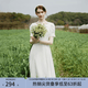 范思藍(lán)恩月光裙 白色連衣裙女夏初戀領(lǐng)證小白裙24FS12002 白色 M