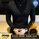 JEEP SPIRIT2026新款半高領打底衫男士加絨加厚長袖t恤緊身純色上衣服男款 黑色【奢級甄選】 M 【100-120斤】【奢級甄選】