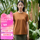 mont·bell經典款小logo純色短袖運動健身速干t恤女款透氣日系簡約 1114687 BN棕色 L