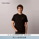 Calvin KleinJeans【純棉透氣】夏季男女情侶休閑ck字母純色針織短袖T恤上衣 UB1-太空黑 M 尺碼偏大，建議拍小一碼