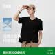 森馬（Semir）【3A抗菌】短袖T恤男26夏季基礎(chǔ)純色V領(lǐng)上衣休閑t恤109326100101