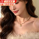 鹿珊伍小眾夸張仿珍珠項(xiàng)鏈女2026新款頸鏈高級(jí)感禮服配飾品鎖骨鏈裝飾 花生珍珠吊墜項(xiàng)鏈