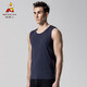 稻草人保暖背心男冬季德絨加絨中厚保暖內衣男士青年中年打底衫上衣馬甲 麻藍 XL