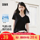 森馬（Semir）涼感T|短袖T恤女夏純色V領(lǐng)正肩吸濕速干抑菌2026上衣109326100002