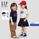 蓋璞（GAP）男幼童2026春季新款撞色logo 棉質(zhì)短袖T恤兩件裝兒童裝893441