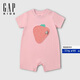 蓋璞（GAP）嬰幼兒2026春季新款趣味水果圖案短褲連體衣兒童裝爬服867661
