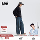Lee【張凌赫代言】26早秋新品Barrel彎刀牛仔褲中藍色男女同款休閑潮 深藍色 L