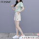 菲思蜜（Feisimi）輕奢品牌夏裝2026年夏天新款連衣裙女夏季女裝衣服女神范套裝裙子 綠色 L 建議105-115