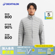 迪卡儂（DECATHLON）短款羽絨服輕薄薄外套戶外運動保暖內膽排骨羽絨服TREK100 男款-冰川灰-立領 XL